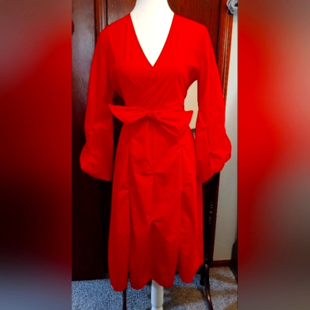 Vintage Style Scarlet Red Dress 🔥 ❤️ Unknown Designer